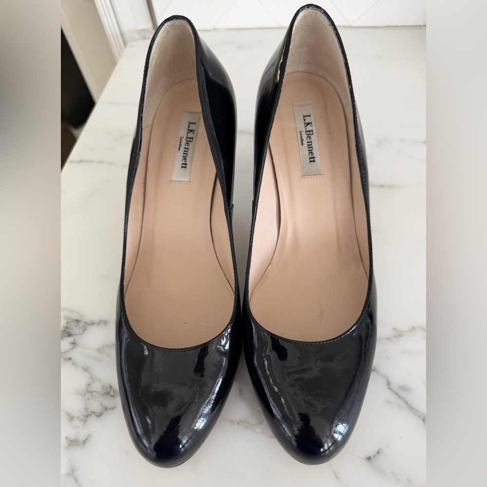 LK Bennett Black Patent Leather Women's Shoes size 39.5